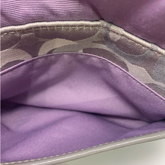 COACH y2k Signature Gray Wristlet - Picture 8 of 10